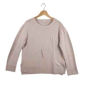 Ella Moss Sweater Womens Medium Tan Beige Crewneck Pullover Knit‎ Long Sleeve M